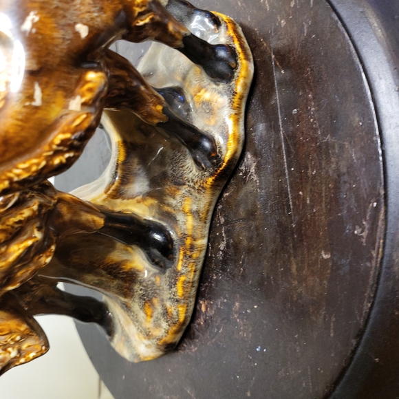 Vintage Ceramic Salt Glaze / Majolica Camel and Calf Statue - Picture 7 of 10